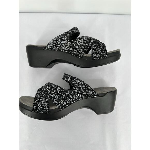 Dansko Sophie Spotted Glitter Sandals Clog Platform Heel Size 38 US 7.5-8 - Picture 6 of 10
